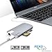USB C HUB Adapter 8-in-1 QacQoc GN30H 1000M Ethernet MultiPort Type C HUB with 4K Type c to HDMI (30Hz),Type-C Pass Through Charging on PD,SD/Micro Card Reader,and 3 USB 3.0 Ports (Gray)