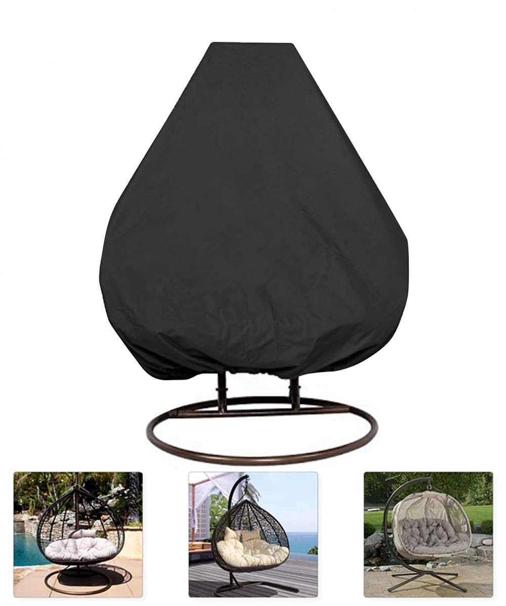 HONCENMAX UPGRADE Patio Hanging Chair Cover - Cocoon Egg Chair Protective Cover - for Rattan Wicker Swing Seat - Double Size (230 * 200cm) Waterproof