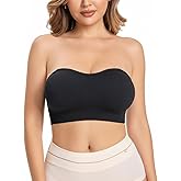 Cyllenic Strapless Bras for Women Push Up Supportive Bandeau Bra Seamless Non Slip Wireless Padded Tube Top