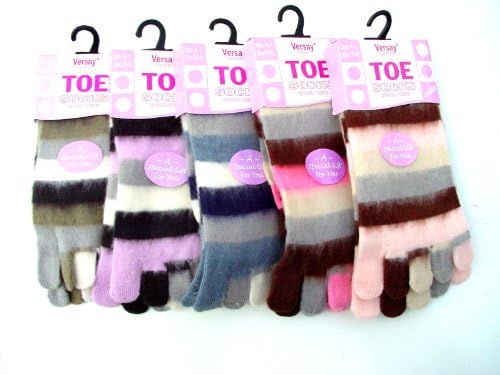 3 PAIRS LADIES GIRLS STRIPEY SOFT KNITTED TOE SOCKS UK 4-7 EU 37-40