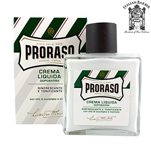 Proraso Menthol and Eucalyptus Liquid Cream Aftershave Balm - NEW GREEN LINE BALM