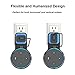 OUYUI Wall Mount Hanger Holder for Dot 2nd Generation Without Messy Wires, Short Charging Cable Included (Black)