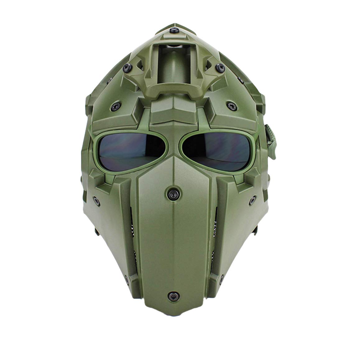 DAN DISCOUNTS FullyCovered taktischen Outdoor Motorrad Helm mit Maske Schutzbrille für