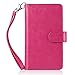 ULAK Galaxy S5 Case, Samsung S5 Wallet Case, Fashion PU Leather Magnet Wallet Flip Case Cover with Built-in Credit Card/ID Card Slots for Samsung Galaxy S5 SV Galaxy S V i9600- Hot Pink