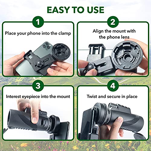STARSCOPE Adjustable Monocular Phone Mount Universal Telescope Phone