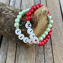 Beaded Name ID Bracelets, ID or custom Message