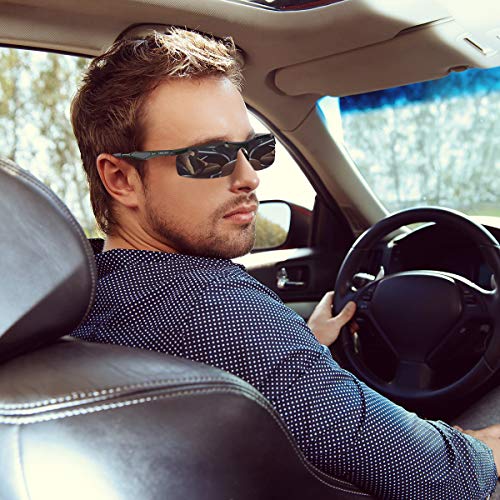 Tarent Sonnenbrille Herren polarisiert mit Hochwertiger Al+Mg Metallrahmen, Fahrradbrille Sportbrille Fahrer Brille für Wandern Motorradfahren Golfen und Fischen – Bild 3