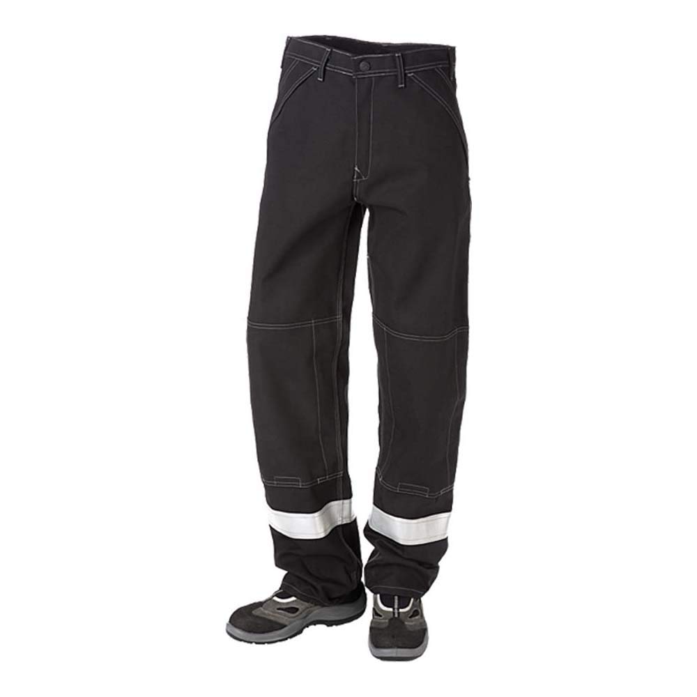 J.A.K. 1200112B120 Series 12001 65% Cotton / 34% Polyester / 1% Negastat Trousers Black/Grey 66 L (47/35) Size