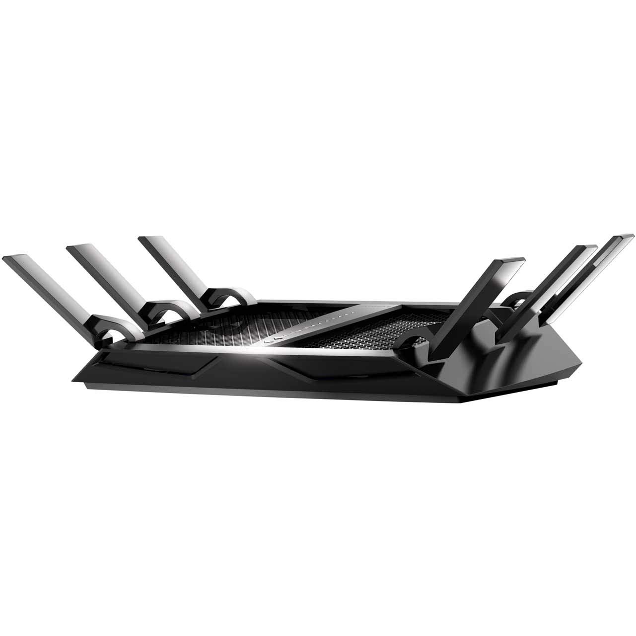 NETGEAR Nighthawk X6 Smart Wifi Router (R8000) - AC3200 Tri-band Wireless Speed (up to 3200 Mbps) | Up-to 3500 sq ft Coverage & 50 Devices | 4 x 1G Ethernet and 2 USB Ports | Armor Security, Black
