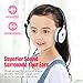 EINSKEY Kids Headphones with Panda Bear, Stainless Steel Adjustable Headband, Food-Grade Silicone Skin, Volume Limited Wired On-Ear Headset for Children Boys & Girls