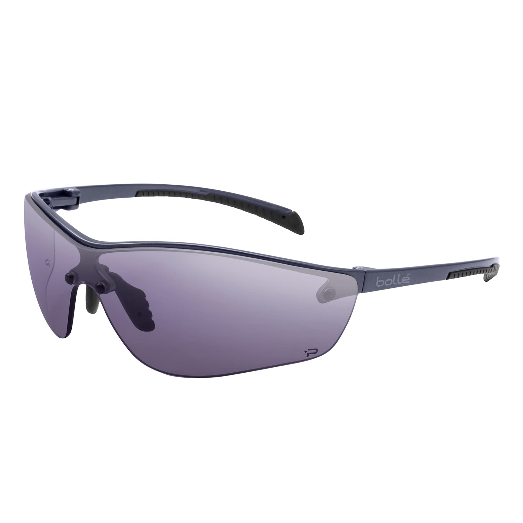 Bolle Tactical Bollé Safety SILIUM+ BSSI Smoke Safety Glasses, Matte Black Frame/Smoke Lenses, One Size (PSSSILI443B)