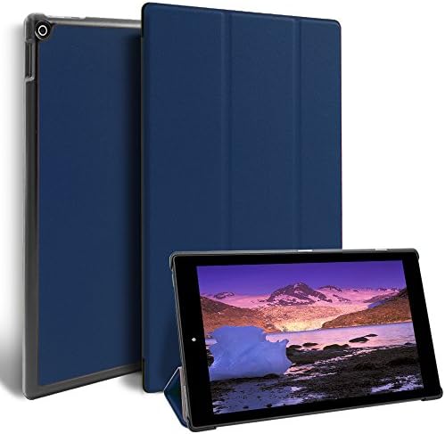 Fire HD 10 Case, Amazon Kindle Fire 10 Case,Leafbook Case for Amazon Fire HD 10 Tablet Ultra Slim Lightweight Standing Cover with Auto Wake / Sleep (10.1" HD Display 5th Generation --2015), Deep Blue