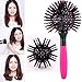 Mother's Day Gift,3D Spherical Comb Japan Lucky Bomb Curl Full Round Hot Curling Styling Brush for Girls and Women