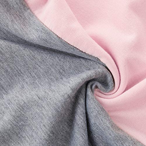 Aunimeifly Women's Color Block Patchwork Hoodie Ladies Striped Long Sleeve Short Sweatshirt Autumn Tops Blouse Gray
