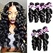 Perstar Hair 7A Grade Brazilian Loose Wave hair Virgin Remy Human Hair Weave 4 Bundles Uprocessed Virgin Hair Natural Color (22 24 26 28, Natural Color)