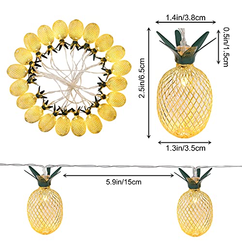 16FT 20LED Pineapple Lights, 2 Packs Pineapple String Lights
