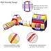 Extra Large Kid Tent iCorer 4pc Pop Up Children Play Tent w/ 2 Crawl Tunnels & 2 Tents - Ball Pits for Boys Girls Toddlers for Indoor & Outdoor Use Children Playhouse w/Zipper Storage Case