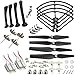 XiaoPengYo Spare Parts Upgrade Motor + Blades Cover + Gear Main Stand + Spindle Sleeve + Blade Protector Landing Skids Compatible for Syma X8 X8C X8W X8HC X8HW Quadcopter
