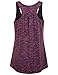 Cestyle Womens Tank Tops Workout, Woman Plus Size Clothing Boat Neck Sleeveless Flowy Shirts Loose Fit Racerback Long Tanks Purple XX-Large