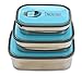 Leak Proof Lunch Box, Stainless Steel Food Storage Container with Leak Proof Lid - set 3 in 1 - blue