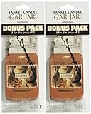 Yankee Candle Leather Car Jar Air Freshener (3 Pack) - Pair