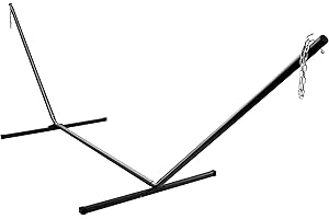 Zupapa Steel Hammock Stand for Outside, 500LBS Weight Capacity, Indoor/Outdoor Hammock Stand Only Fits Hammocks 11 to 16 Feet Long, 2 Person, Space Saving Portable with Carrying Bag