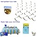 1st Birthday Boy Decorations kit- Complete One Year Party Decoration- First Birthday boy Giant Number One Balloon- Blue Happy Birthday Banner- Latex and Star Foil Balloons- Hanging Swirls-