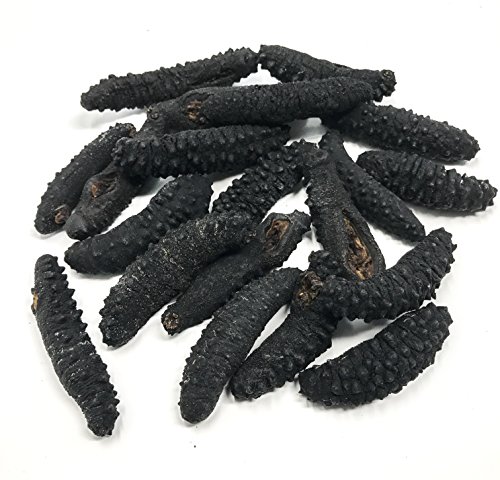 SB Organics Black Pin Medium - Wild Caught Sea Cucumber Dried All Natural Nutritious - 8 oz.