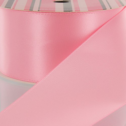 3" Pink Double Faced Satin Ribbon 25 yard