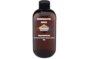 VIRGINIA CANDLE SUPPLY Pumpkin Pie Spice Fragrance Oil - 8 oz Bottle for Candle Making, Soap Making, Room Sprays, Lotions, Car Fresheners, Slime, Bath Bombs, Warmers