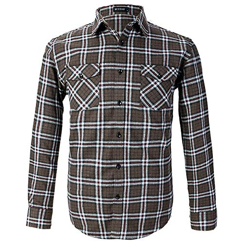 Men's Mauve Plaid Flannel Button Down