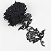 Yontree Floral Venise Lace Applique Bridal Wedding Applique Black 2 yards