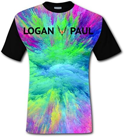 Fightforme LoganPaul Banner Men's Spliced Color Novelty Funny Sleeve T Shirt