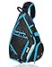 SEEU Large Sling Bag Backpack with Shoe Pocket, 32L Multi-Pocket Gym Bag (Blue)