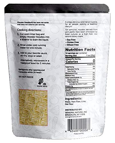 Wonder Noodles 2 Pack Keto Pasta - Zero Carb Noodles - Kosher, Vegan Friendly, No Sugar, No Fat - Ready to eat, Paleo Pasta - 2 Pack Spaghetti (28 Oz.)