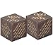 Dicksons Rustic Brown Inscribed Scripture Block 2 x 2 Resin Stone Decorative Tabletop Figurine