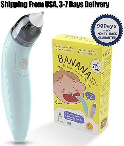 Noemie Baby Nasal Aspirator - Safe Fast Relieve Nasal Congestion For Newborn and Toddler, Electric Nose Cleaner, Electromotion Snot Sucker(Lake Blue)