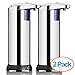 ClearMax Automatic Soap Dispenser, Premium Stainless Steel Auto Touchless Soap Dispenser w/Hands Free IR Infrared Motion Sensor, for Kitchen & Bathroom - 2 Pack (2nd Generation)