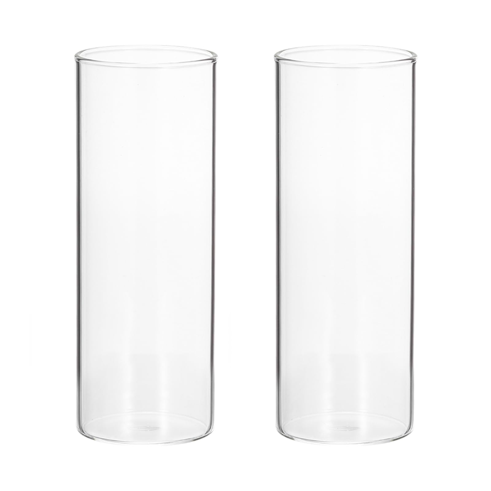 PATIKIL Glass Cylinder Vase, 2 Pcs 3.9" Tall and 2" Dia Flower Vase Floating Candle Holder Vase for Home Decor Wedding Centerpieces(5oz)