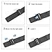 Men's Wrist Watch, Business Casual Analog Quartz Watch with Slim Mesh Band Black Dial by CUENA (Black)