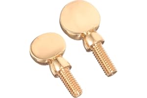 ksngTixe Professional 2-Pack Alto Saxophone Neck Screw Set, Durable Golden Brass Replacement Fasteners for Sax Repair & Maint