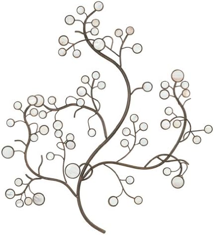 Cream Capiz Shell Leaves Wall Decor