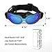 Namsan Dog Goggles Small Breed, Anti-UV Sunglasses for Dogs Small Breeds, Windproof Riding Dog Eye Protection, Yorkie Glasses with Elastic Straps, Easy Put-on/Adjustable, Bright Blue