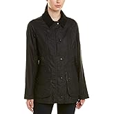 Barbour Womens Lightweight Beadnell Wax Jacket, 12, Blue