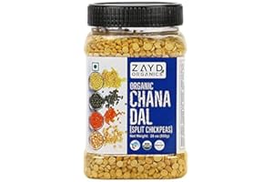 Zayd Organics Chana Dal, Split Desi Chickpeas, USDA Organic, 1.75lbs (800g)