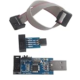 Geekstory for ATMEL 51 AVR USB ISP ASP Microcontroller Programmer Downloader with Cable + 10Pin to 6Pin Adapter Board for Ender 3 or Ender 3 Pro