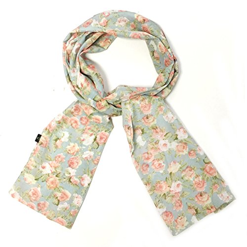 Wrapables Satin Long Scarf, Romantic Floral