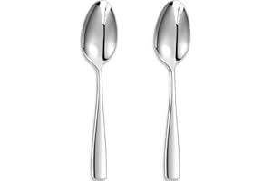 KEAWELL Premium Louis Table Utensils, 18/10 Stainless Steel, Squared Edge, Mirror Finish, Dishwasher Safe (Serving Spoons, Se