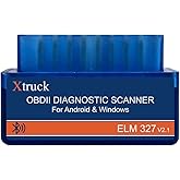 ELM327 OBDII Car Auto Diagnostic Scanner, OBD2 Scanner Bluetooth OBDII Diagnostic Tool Car Code Reader, Professional Wireless Scan Tool and Code Reader for Android Windows