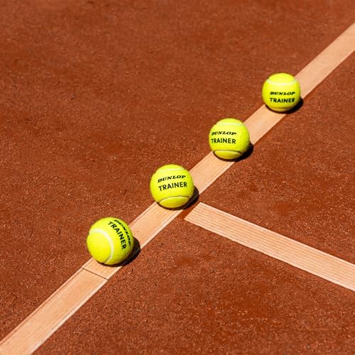 Dunlop Pelota de Entrenamiento de Tenis, Oficial de la VDT, de Primera Calidad, para Arena, canchas duras y césped (4 Pelotas)